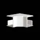 Innerhörn till Matarkanal Hager LF/LFH 40 x 40 mm PVC Vit RAL 9016
