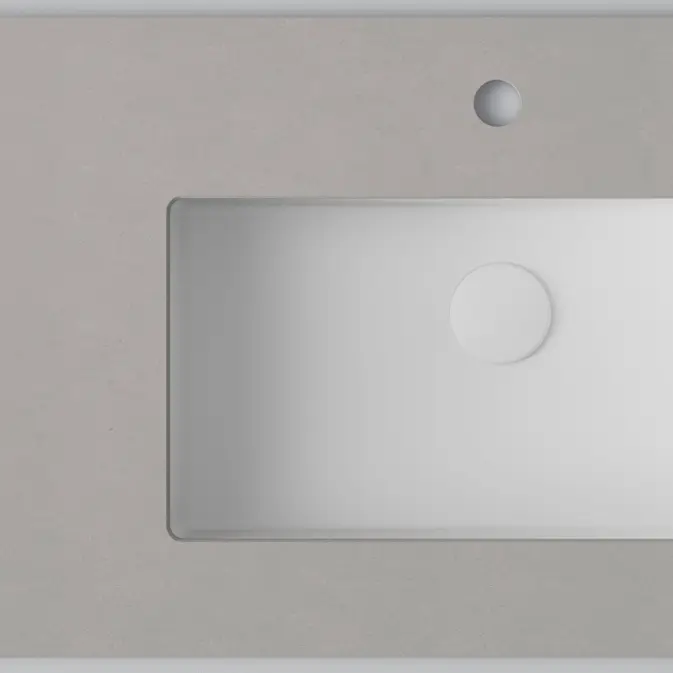 Bänkskiva INR Wave med 2 Tvättställ och hål för Blandare