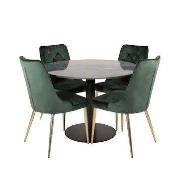 Matgrupp Venture Home Estelle Runt med 4 Vera Stolar