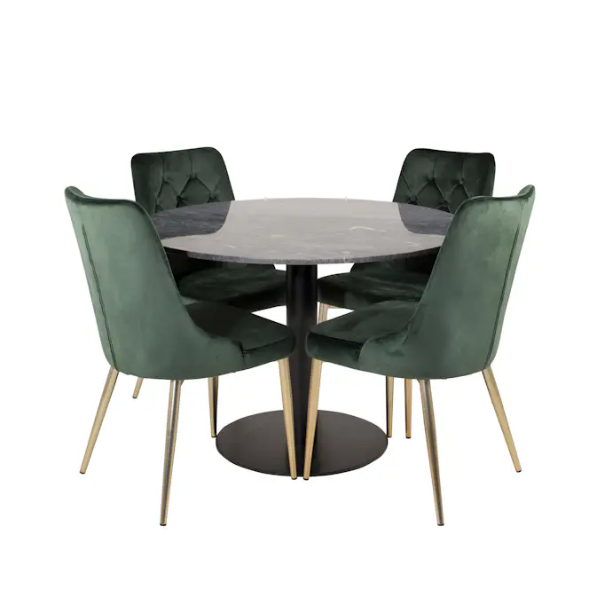 Matgrupp Venture Home Estelle Runt med 4 Vera Stolar