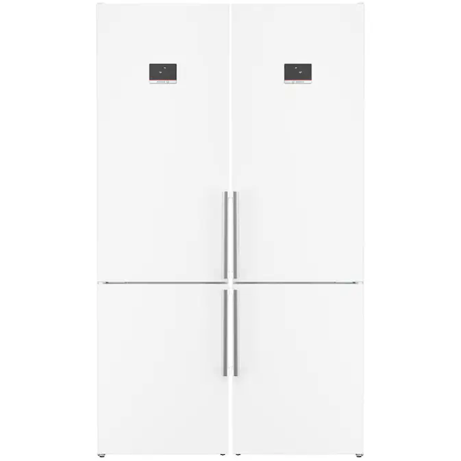 Kombiskåp Kyl/Frys Bosch 2 st KGN397WCT Serie 4 Vit NoFrost och VitaFresh