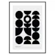 Poster Gallerix Geometric Graphic Black No1