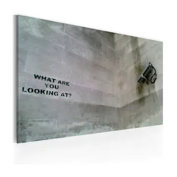 Tavla Arkiio Vad Glor Du På Banksy 60x40