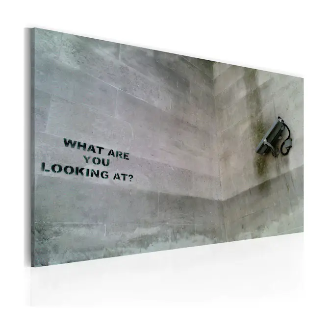 Tavla Arkiio Vad Glor Du På Banksy 60x40