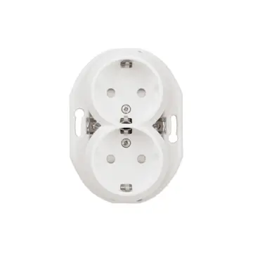 Vägguttag Schneider Electric Renova 2-vägs Jordad