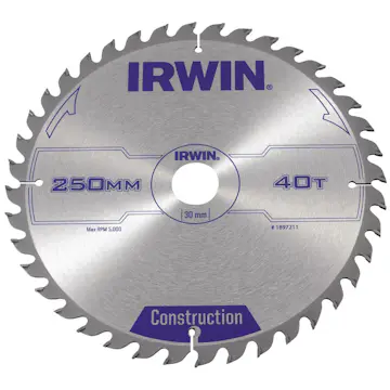 Sågklinga Irwin 250x30mm 40t 3,0mm
