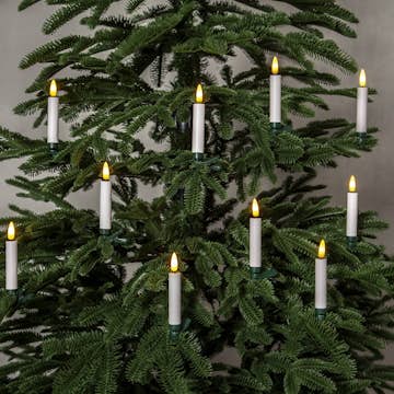 Julgransbelysning Star Trading Flamme Trådlösa ljus med 3D-låga 10-pack