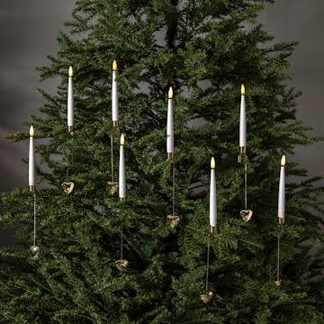 Julgransbelysning Star Trading Flamme i Vit med 8 Ljus