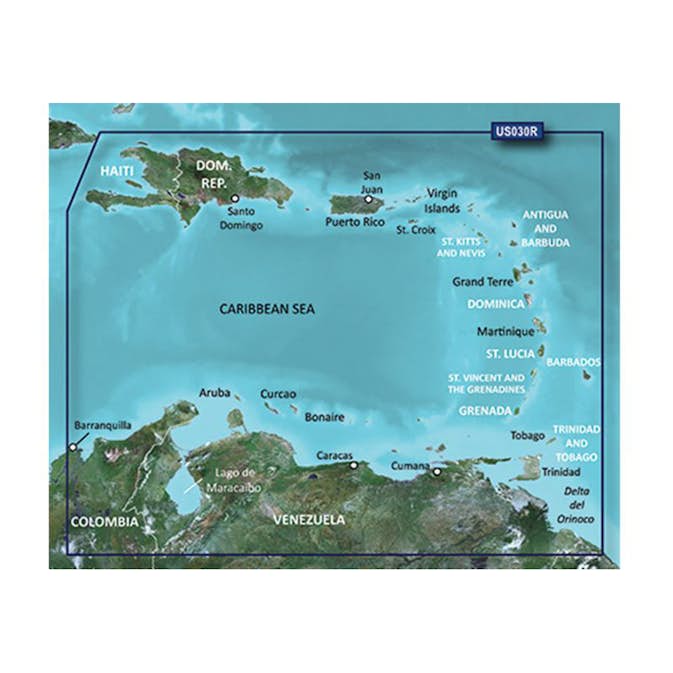 BlueChart Garmin g3 Sjökort Nord- och Sydamerika