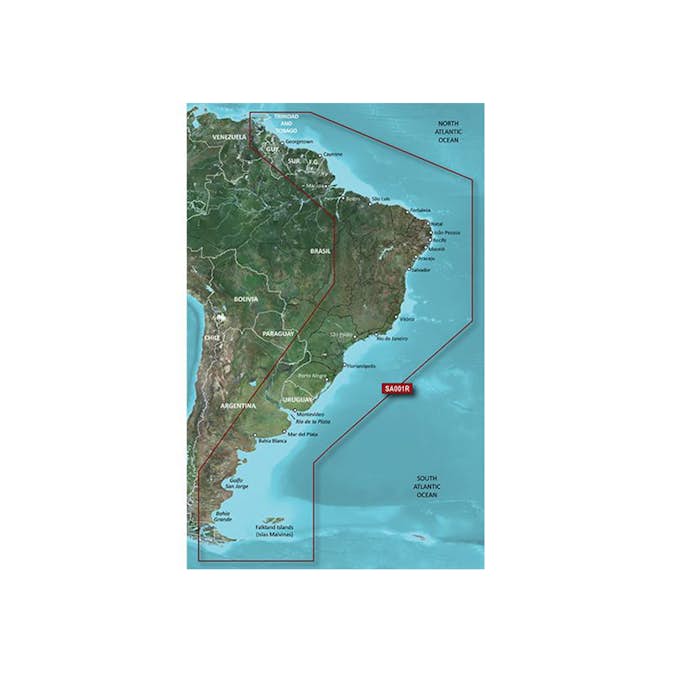 BlueChart Garmin g3 Sjökort Nord- och Sydamerika