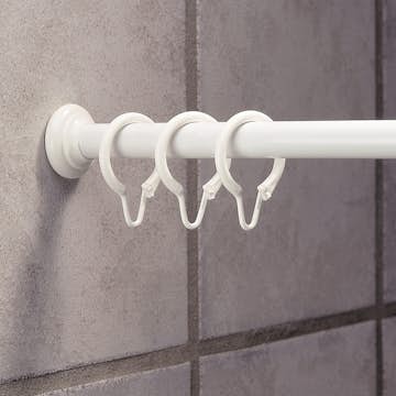 Duschring Debel Med Låsning Vit 12st