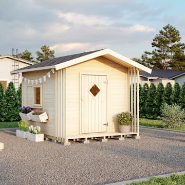 Lekstuga Luoman Lillevilla Sinirinta 3,25 m² Trästuga med Sadeltak