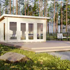 Friggebod Luoman Lillevilla Luosto 11,7 m² Komplett Stuga med Pulpettak