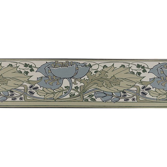 Tapet Duro Gammalsvenska Bård Värmlands Säby Blå 020-05