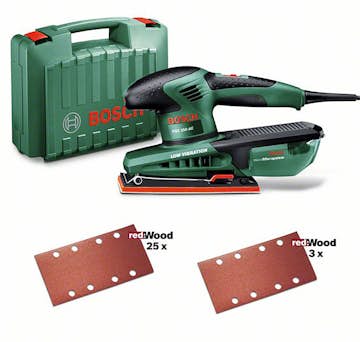 Planslip Bosch Power Tools PSS 250 AE med Väska & Slippapper