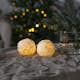 Blockljus Star Trading Snowball LED 2-pack Batteriljus