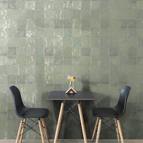 Kakel Lhådös Bristol Aquamarine 12,5x12,5 Blank cm