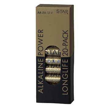 AA-Batteri Star Trading 1,5V Power Alkaline 20-pack
