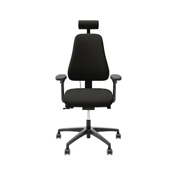 Kontorsstol Lanab Group LD 6340 Svart Stol med Justerbar Sits & Ryggstöd