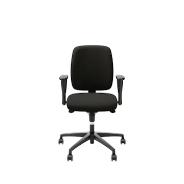 Kontorsstol Lanab Group LD 6135 Svart Stol med Justerbar Sits & Ryggstöd