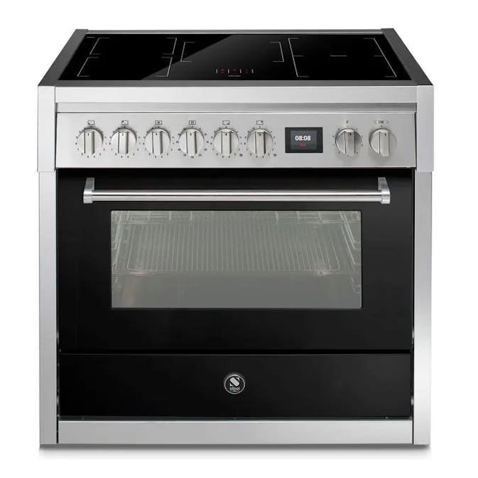 Induktionsspis Steel Genesi Combi - Steam 90 cm Svart med Ugn