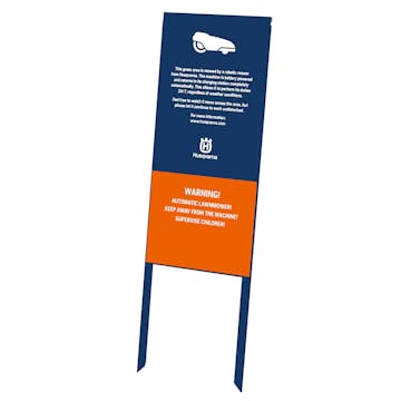Varningsskylt Husqvarna Robotgräsklippare