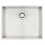 Diskho Lavabo Kubus 500 Rostfri Enkel med Korgventil & Vattenlås