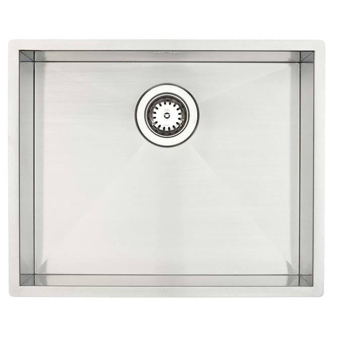 Diskho Lavabo Kubus 500 Rostfri Enkel med Korgventil & Vattenlås