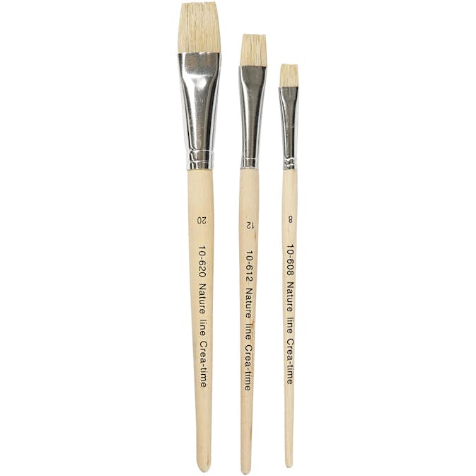 Penslar Creativ Company Natur Line Nr. 8-12-20 Korta Skaft 3 St/1 Förp