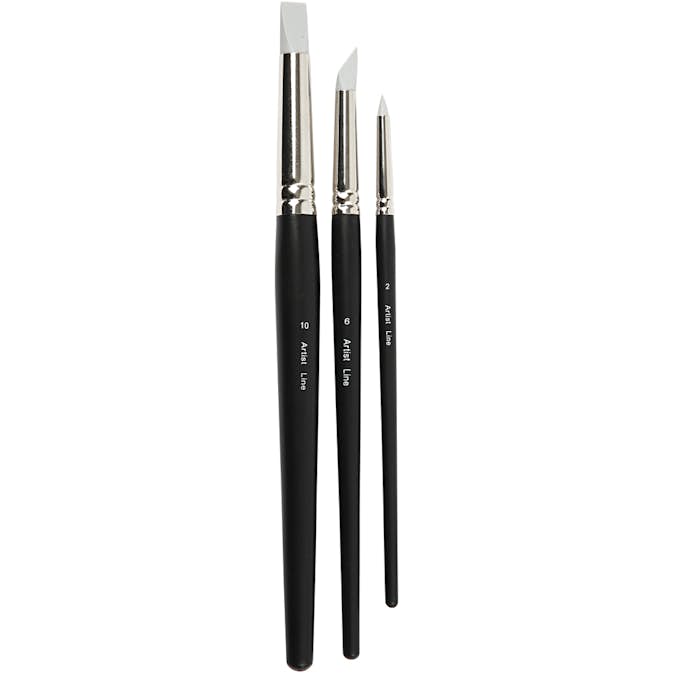 Pensel Creativ Company Artist Line Stl 2+6+10 mm 3 St/1 Förp