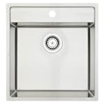 Diskho Lavabo Nexus 50 BC Rostfri Enkel med Korgventil & Vattenlås