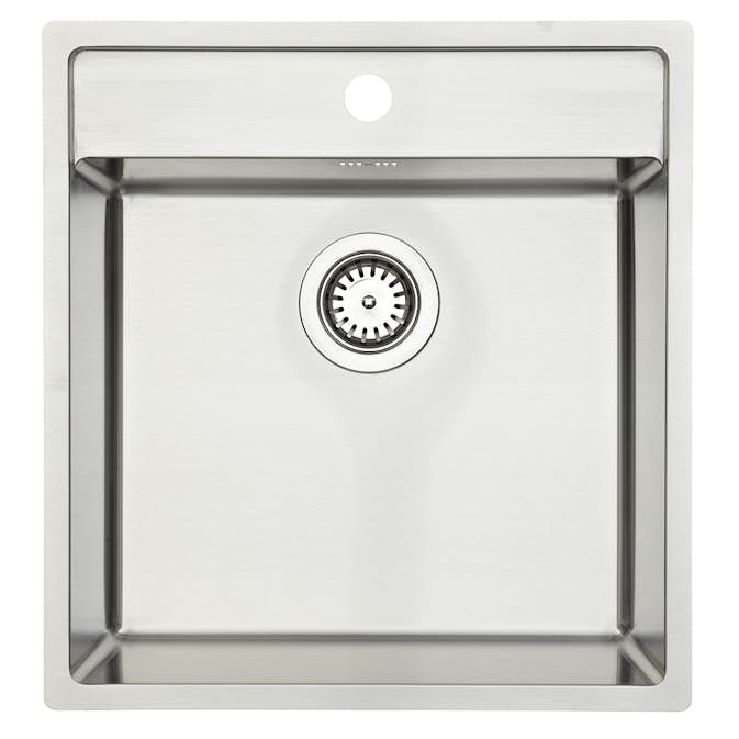 Diskho Lavabo Nexus 50 BC Rostfri Enkel med Korgventil & Vattenlås