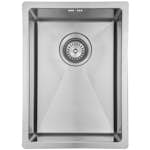 Diskho Lavabo Kubus 282 Soft Rostfri Enkel med Bottenventil & Vattenlås