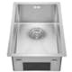 Diskho Lavabo Kubus 282 Soft Rostfri Enkel med Bottenventil & Vattenlås
