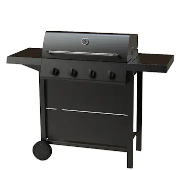 Gasolgrill Dose Barbeque 4 Brännare Svart