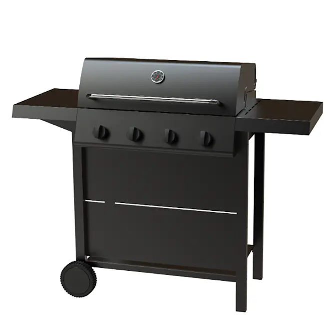 Gasolgrill Dose Barbeque 4 Brännare Svart