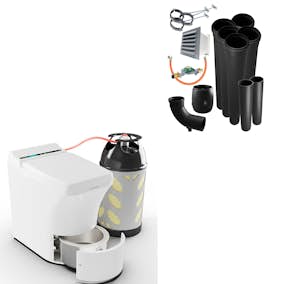 Förbränningstoalett Cinderella Freedoom med Installationspaket