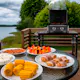 Grillvagn Easy Cooking Svart Arbetsyta Till Grillen