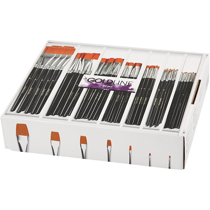 Penslar Creativ Company Gold Line Platta Nr. 0+2+4+8+12+16+20 84 St/1 Förp