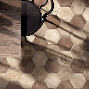 Klinker Konradssons Terra Ocra Ljusbrun Hexagon 22x25 cm