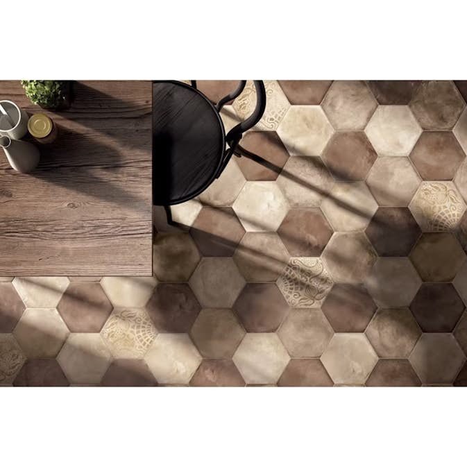 Klinker Konradssons Terra Rosso Brun Hexagon 22x25 cm
