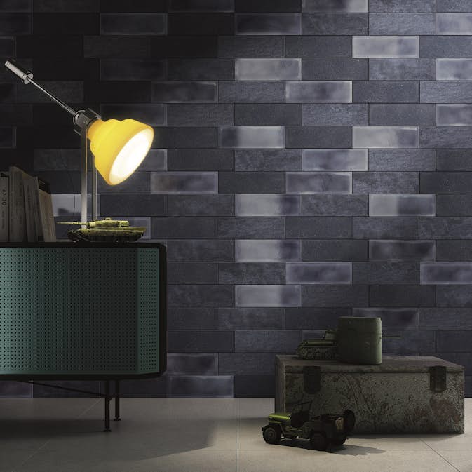 Kakel Konradssons Diesel Camp Glaze Blå Blank 10x30 cm