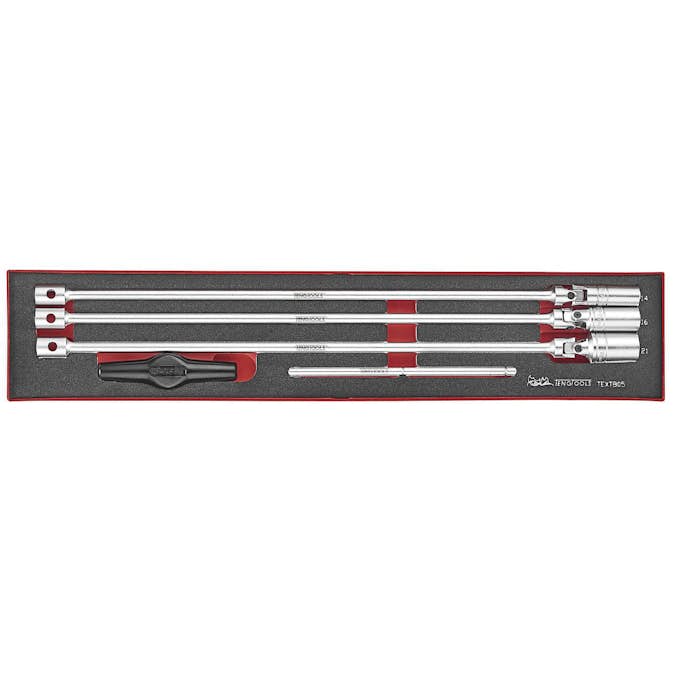 Tändstiftshylssats 5 delar Teng Tools 3/8 tum fäste och T-handtag TEXTB05
