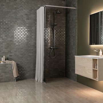 Kakel Konradssons Metro Grey Grå Blank 5x10 cm