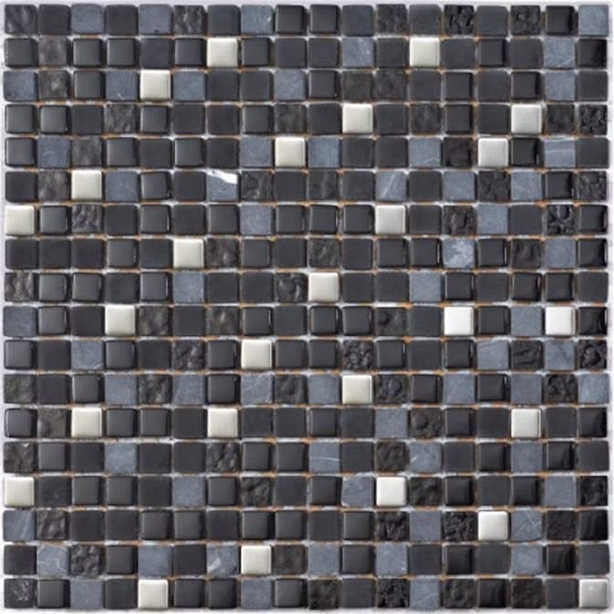 Mosaik Konradssons Lagos Night Svart Glas 1,5x1,5 cm