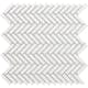 Mosaik Konradssons Tech Chevron Vit Blank 29x31 cm