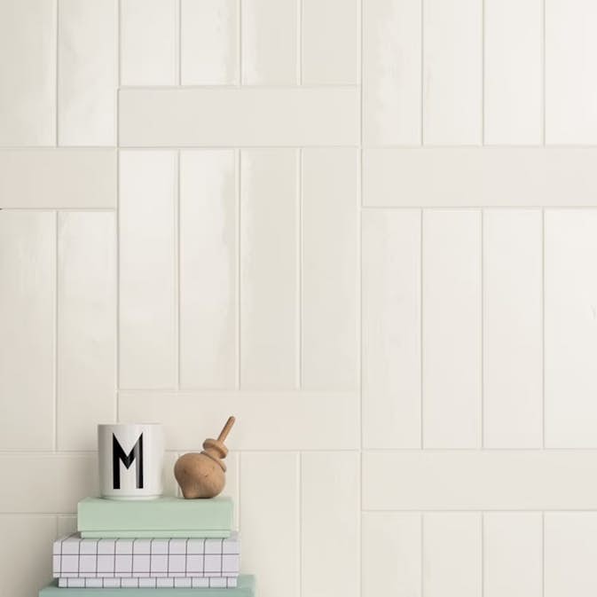 Klinker Konradssons Tone White Glossy 8x30 cm
