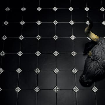 Klinker Konradssons Le Crete Terra Vit Blomma Tozz 5x5 cm