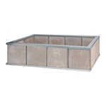 Odlingskrage Skotte Garden Nr.12 för Betongplattor, Rektangulär Zinkplåt, Pallkrage för Odling