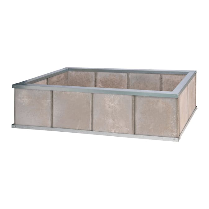 Odlingskrage Skotte Garden Nr.12 för Betongplattor, Rektangulär Zinkplåt, Pallkrage för Odling